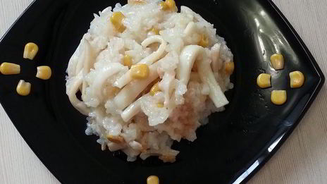 ризотто с кальмарами