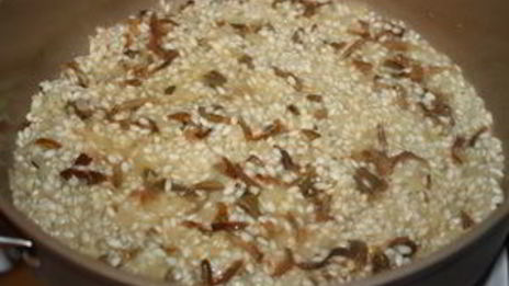 ризотто с лисичками