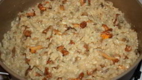 ризотто с лисичками