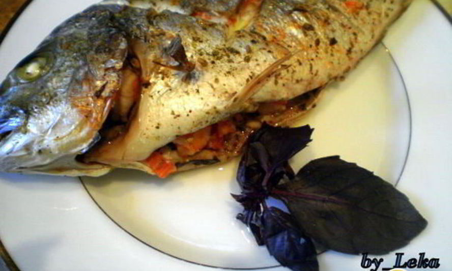 Рецепт дорады, фаршированной креветками