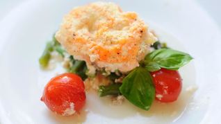 Форель фаршированная креветками