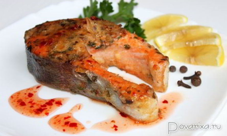 Рецепт форели, жаренной с петрушкой и луком