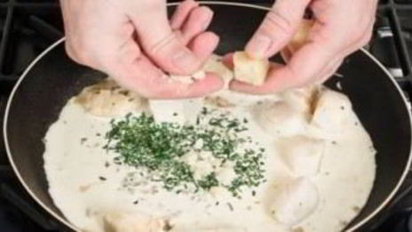 гребешки в сливочном соусе