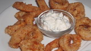 Кольца кальмаров в кляре