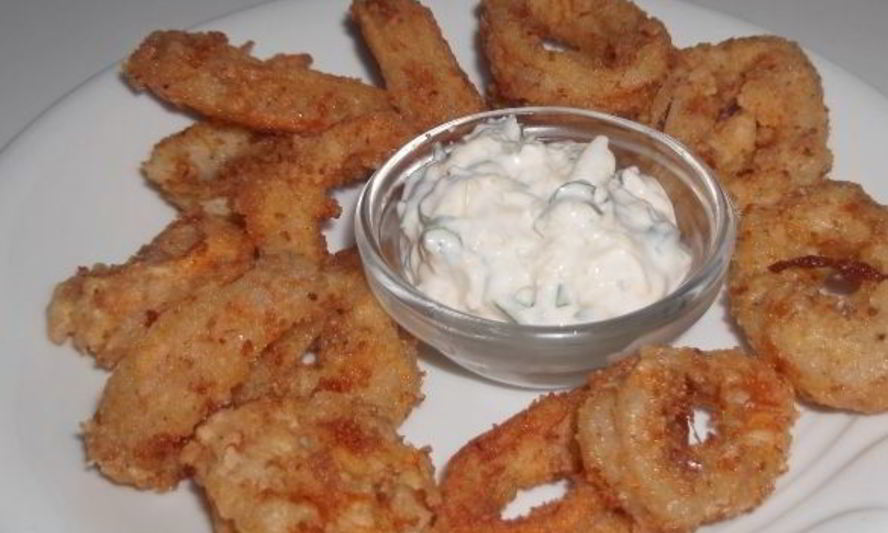 Рецепт колец кальмаров в кляре