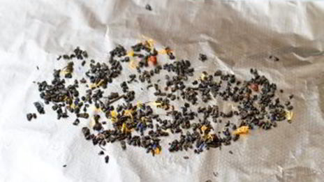 лосось, копченный на зеленом чае с гарниром из цикория