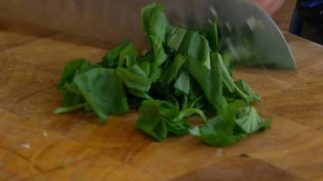 палтус с песто из брокколи