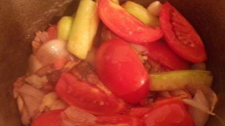 пангасиус с овощами в лимонно-горчичном маринаде