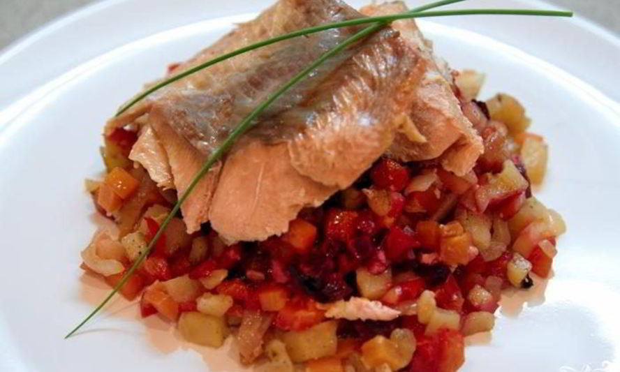 Рецепт рыбы с овощами, запеченная в фольге