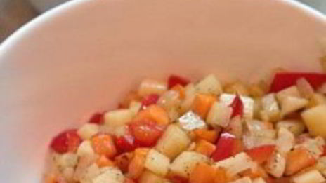 рыба с овощами, запеченная в фольге