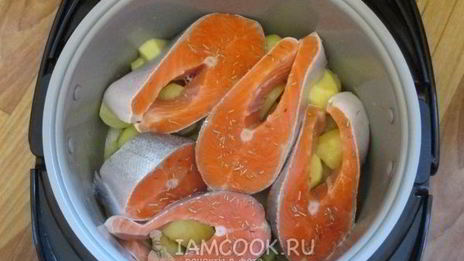 рыба в мультиварке с картошкой