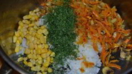 рыба, запеченная с рисом