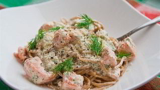 Семга со шпинатом в сливочном соусе