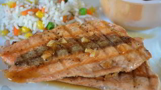 Семга в цитрусовой тройной глазури