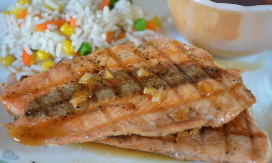 Рецепт семги в цитрусовой тройной глазури