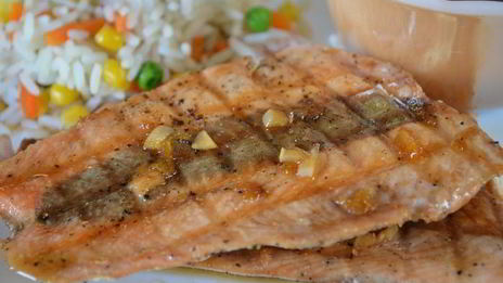 семга в цитрусовой тройной глазури