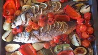 Сибас запеченный