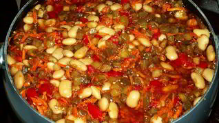 Скумбрия с фасолью