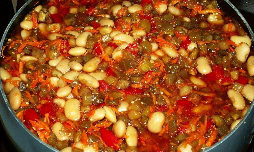 Рецепт скумбрии с фасолью