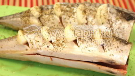 скумбрия запеченная в рукаве с овощами