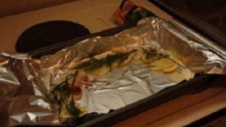 стерлядь, запеченная в фольге