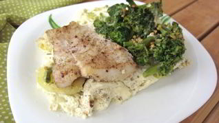 Треска с брокколи в духовке