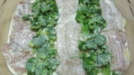 треска с брокколи в духовке