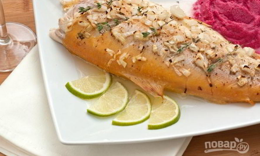 Рецепт янтарной форели в духовке