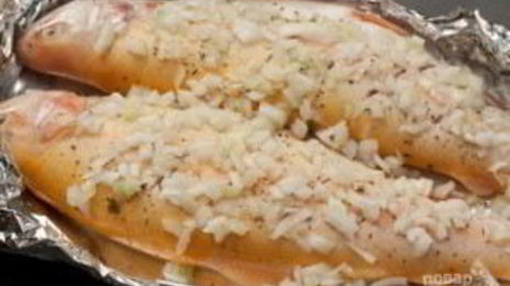 янтарная форель в духовке