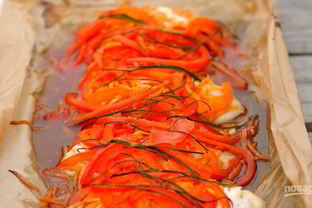 Запеченная рыба с овощами