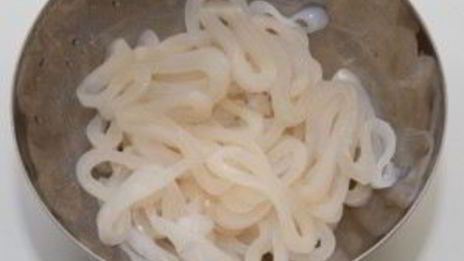 жареные кальмары с овощами