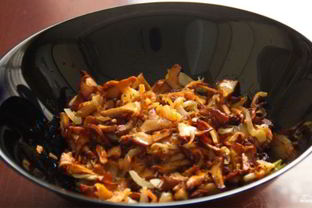Жареные лисички с луком