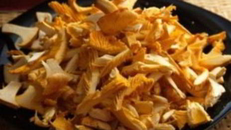 жареные лисички с луком