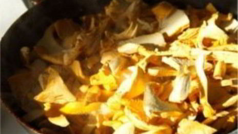 жареные лисички с луком