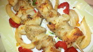 Хрустящие шашлычки с рыбкой