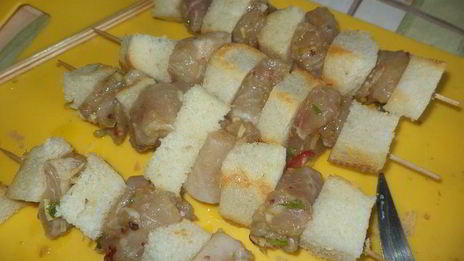 хрустящие шашлычки с рыбкой