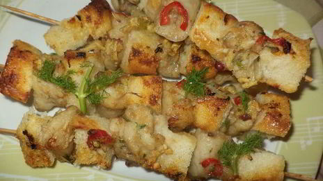 хрустящие шашлычки с рыбкой