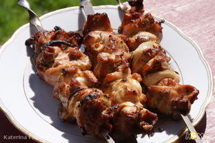 Куриный шашлык в имбирно-лимонном маринаде