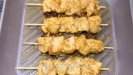 куриные шашлычки с пастой тикка масала