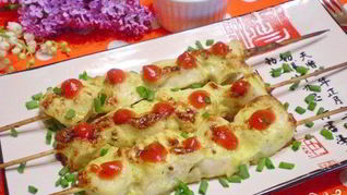 Куриные шашлычки в духовке на шпажках