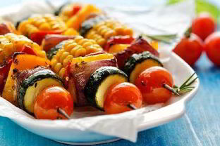 Овощные шашлычки на гриле