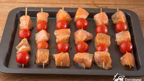 шашлычки из форели в духовке