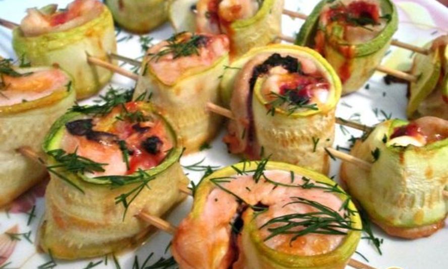 Рецепт шашлычков из кабачков и курицы
