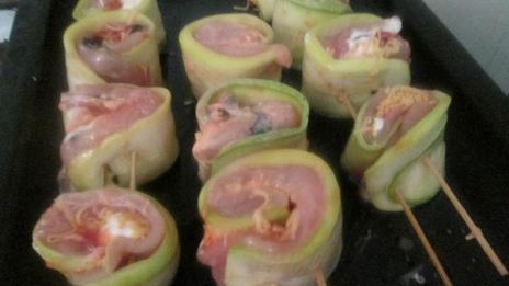 шашлычки из кабачков и курицы