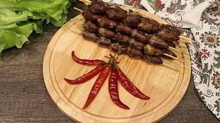 Шашлычки из куриных сердечек