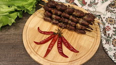 шашлычки из куриных сердечек