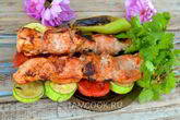 Шашлык Ассорти из свинины, курицы и овощей