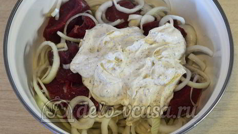 шашлык из говядины в духовке