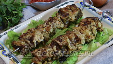 шашлык из говядины в духовке