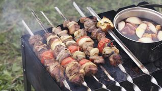 Шашлык из говядины в красном вине